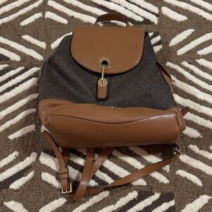 Michael Kors Tan and Black Backpack